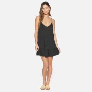 Hurley Mini Dress Coverup Black Size Large Beach Pool Swim NEW